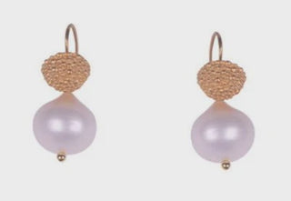 NTA Bronze mini pearl bubble hook earrings
