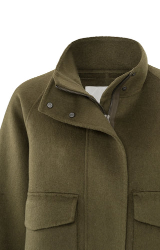 YAYA Soft wool dark army jacket