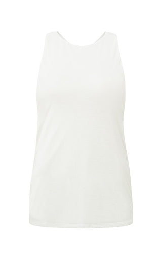 YAYA Singlet With Crossed Straps At Back Star White