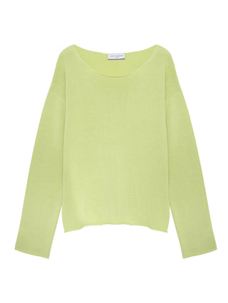 CC Cammie Lime Boat Neck Jumper