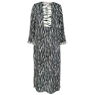 Is Amanda S/Slt Maxi Tunic Dress Black Zebra