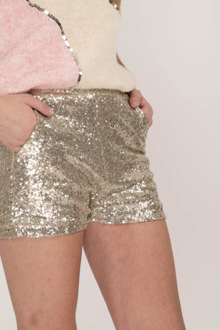 MIL Jessie glitter beige shorts