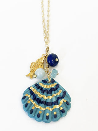 QM Necklace with Shell and Fish