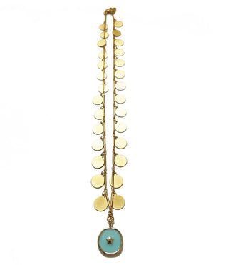 QM Chain w Turquoise Star Pendant